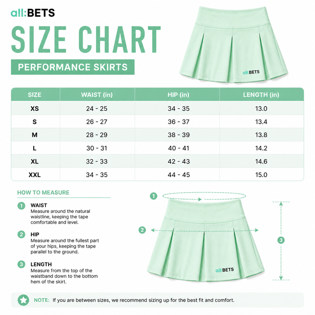 Performance Skirts Mint Green