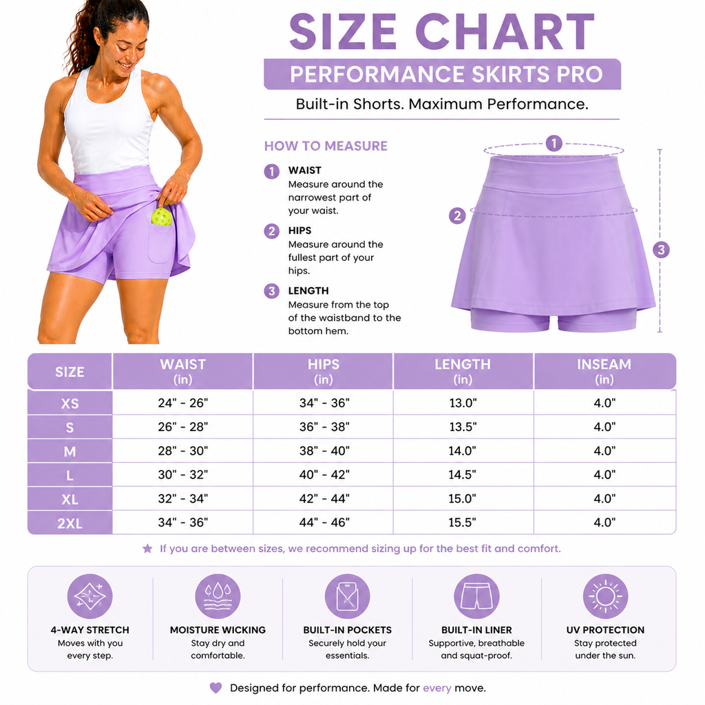 Performance Skirts Pro Lavender (With Lining)
