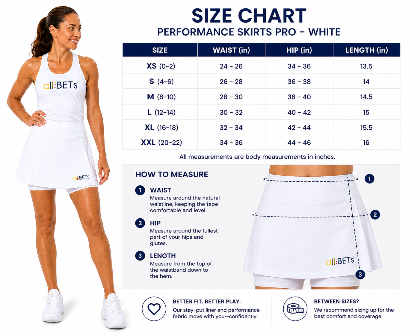 Performance Skirts Pro White (With Lining)