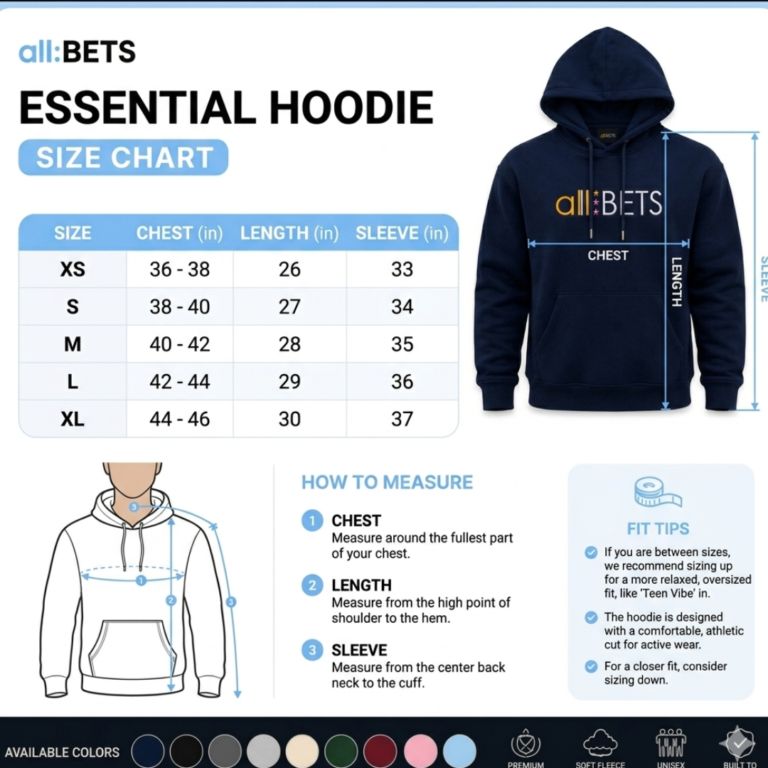 all:BETS Essential Fleece Hoodie
